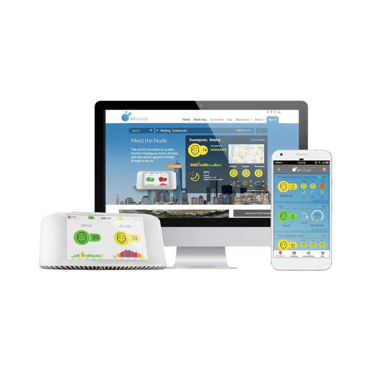 IQAir AirVisual Pro. Luftqualitäts- und CO2 Monitor