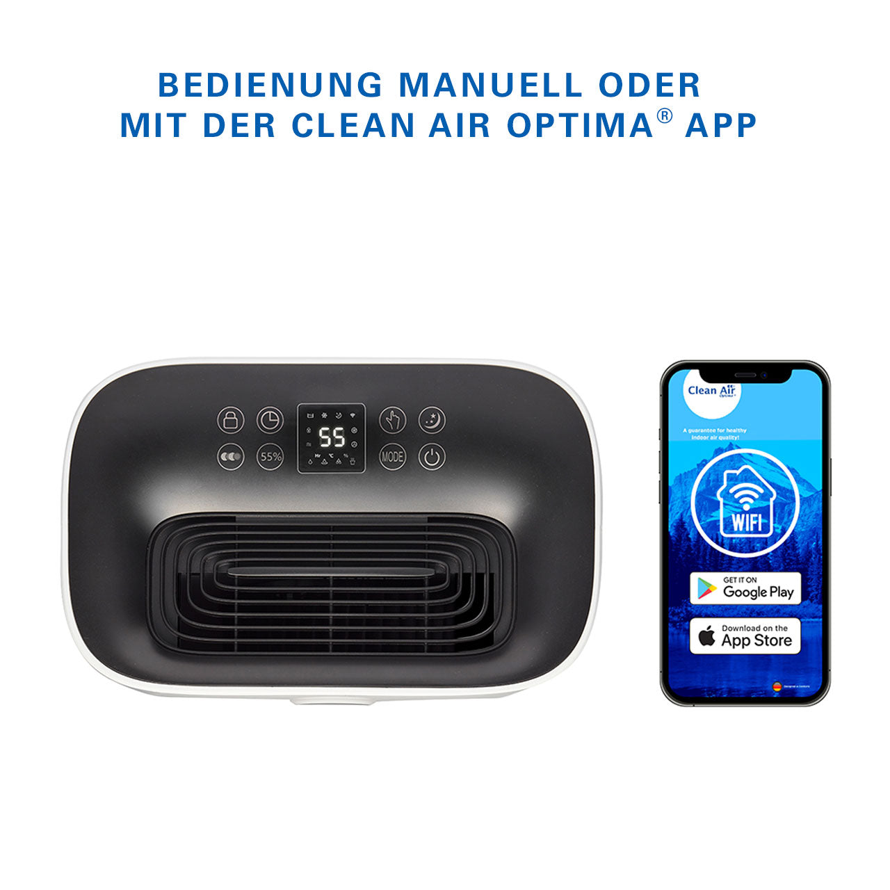 Clean Air Optima® CA-706 Smart Luftentfeuchter - Schwarz/Weiß