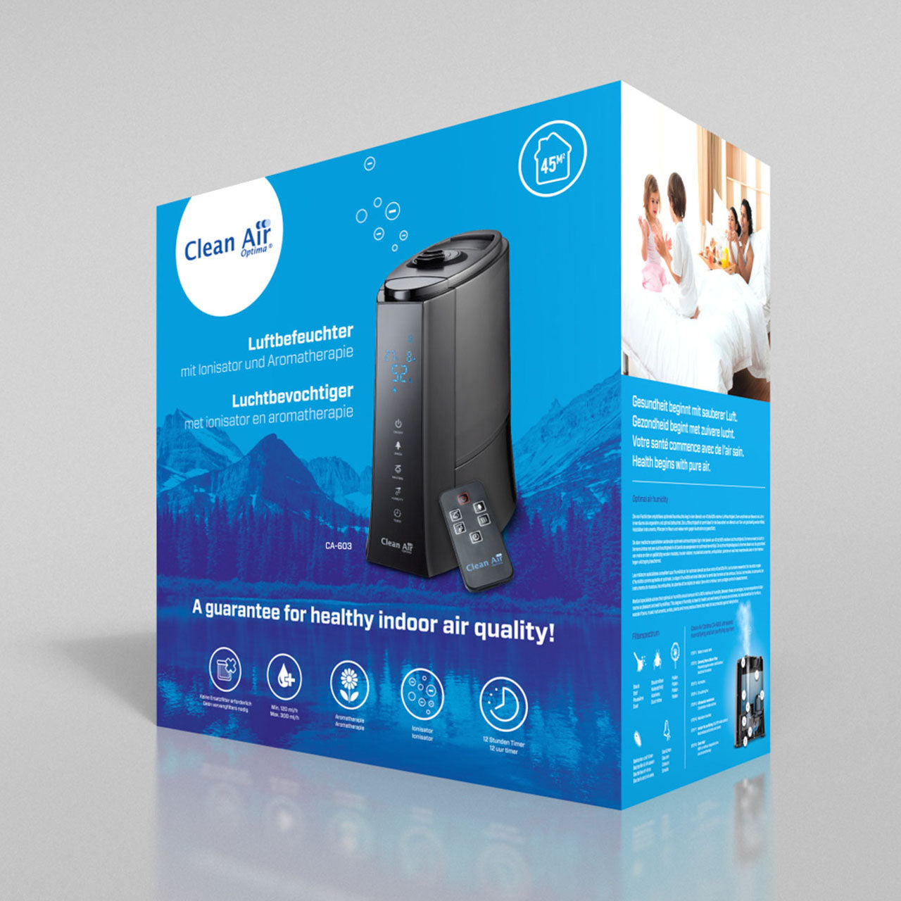 Clean Air Optima® CA-603 Luftbefeuchter, Schwarz