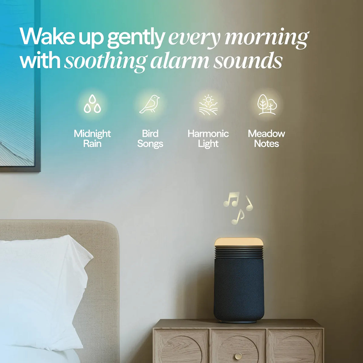 Blueair Mini Restful™ Luftreiniger mit integrierten Lichtwecker